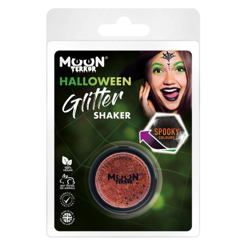 Moon Terror Halloween Glitter Shakers Orange Smiffys Moon Creations 21334