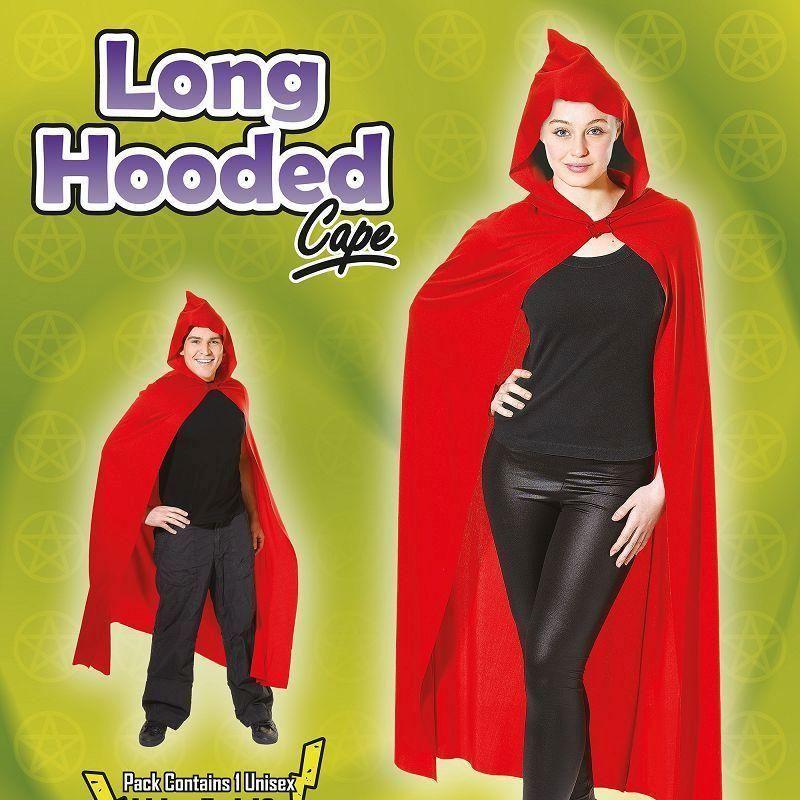 Cape Long Hooded Red Adult Costume Unisex One Size Bristol Novelty Generic Unisex Costumes 1983