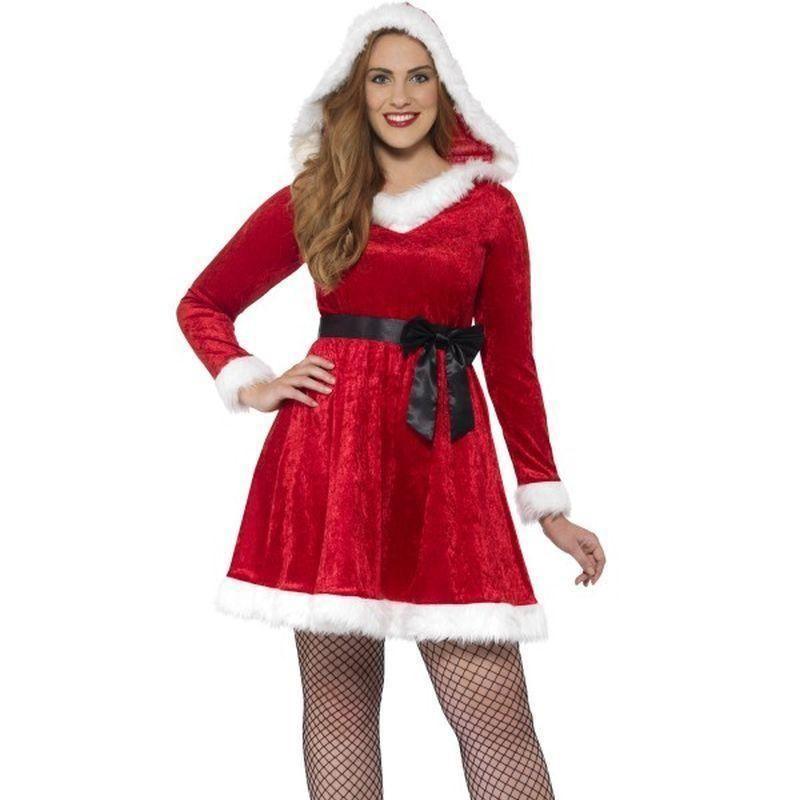 Curves Miss Santa Costume Red Womens Smiffys Christmas Costumes for Women 2986