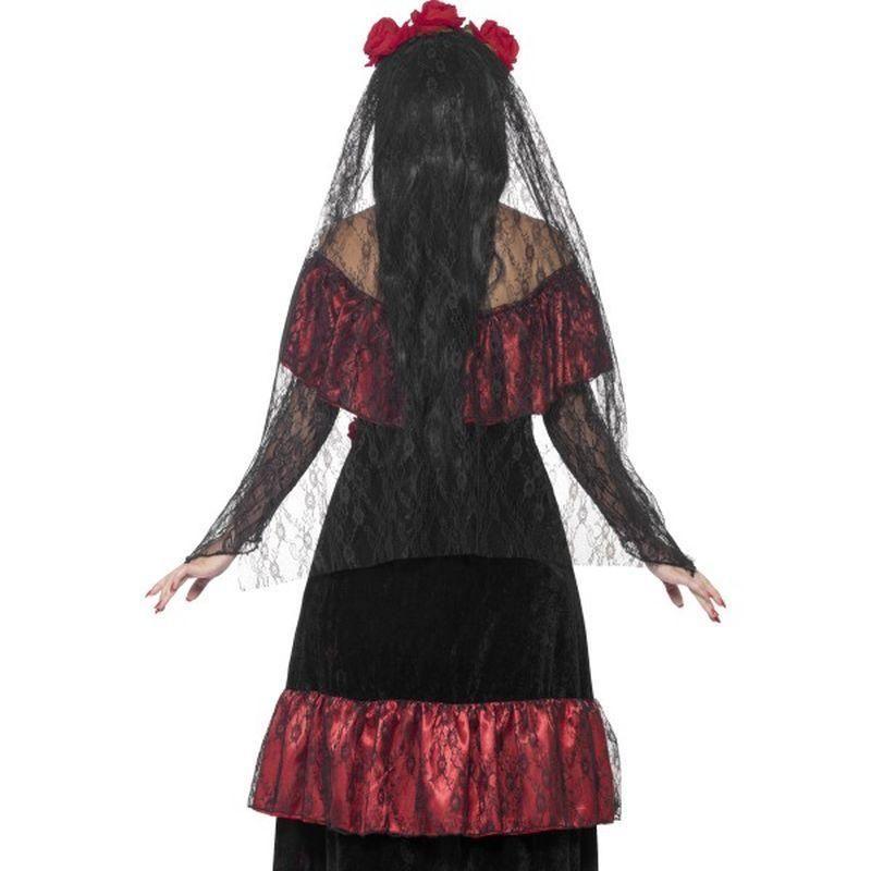 Day Of The Dead Bride Costume Adult Red Black Womens Smiffys Halloween Costumes & Accessories 3181