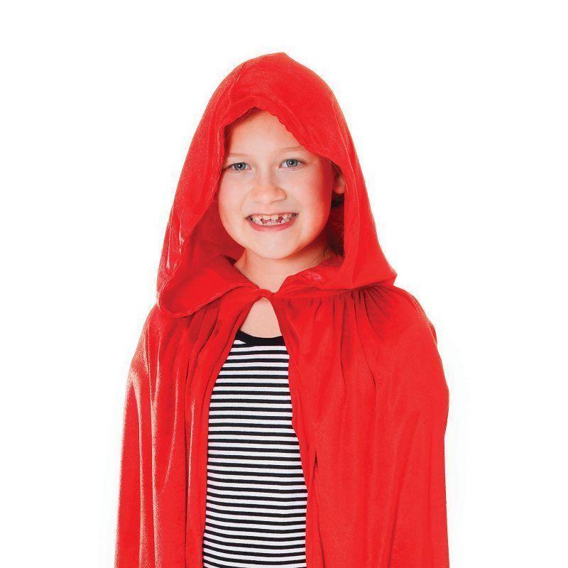 Girls Velvet Red Hooded Cloak Childrens Costumes Female One Size Bristol Novelty Girls Costumes 5766