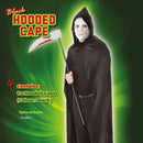 Hooded Cape Black Adult Costume Unisex One Size Bristol Novelty Generic Mens Costumes 6664