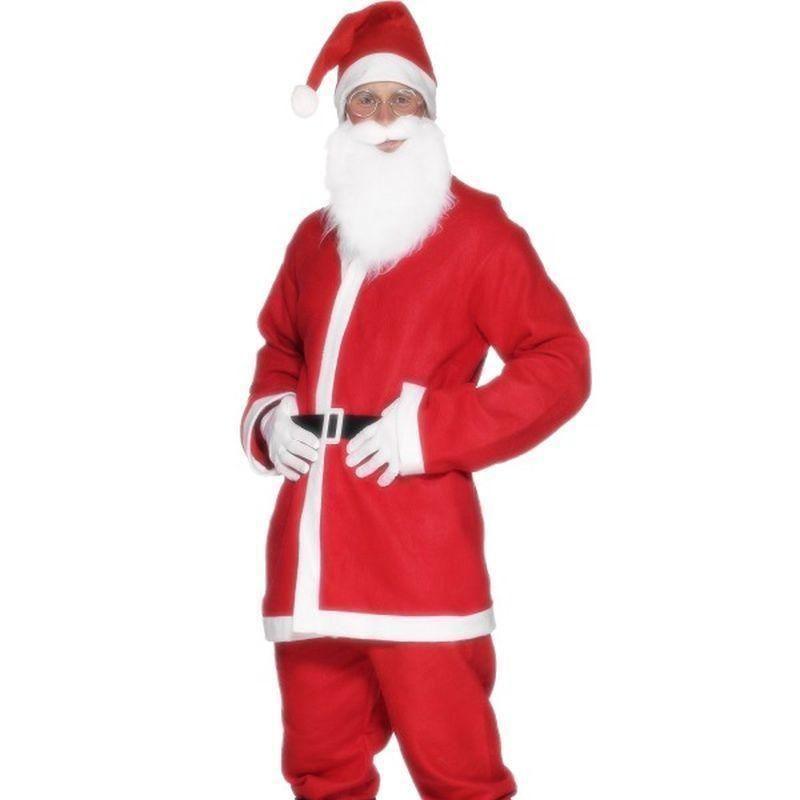 Santa Suit Costume Adult Red Mens Smiffys Christmas Costumes for Men 10591